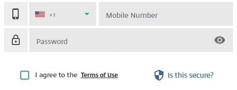 GIF of providing password