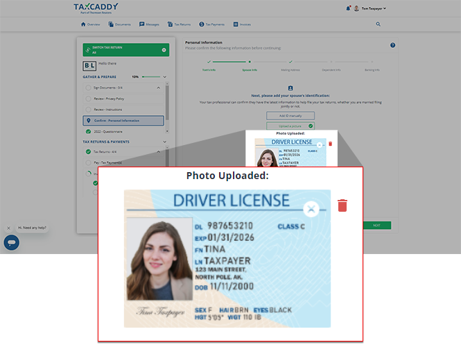 Spouse license sample