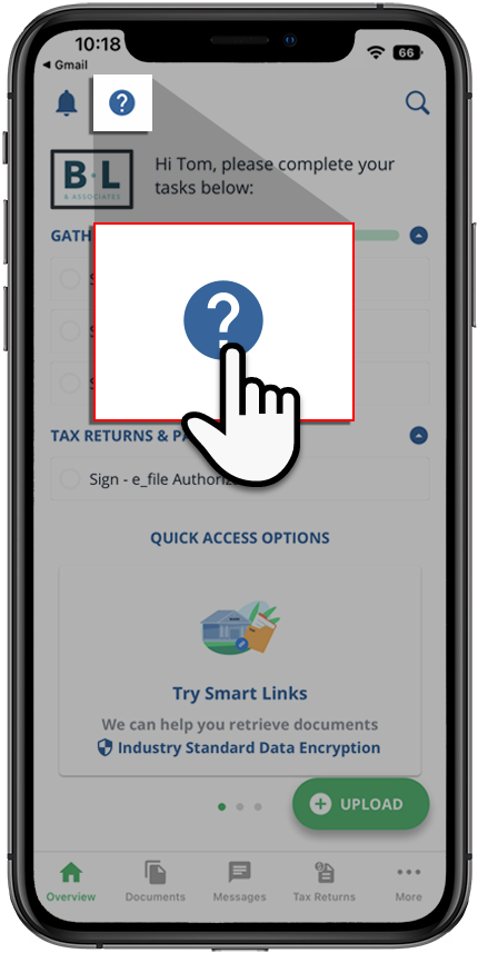 Tap Help icon