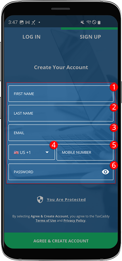 Provide user records when signing up