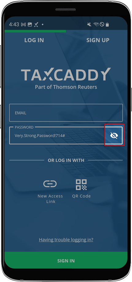 Show or Hide your password