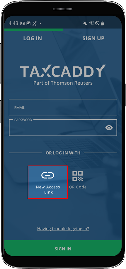 Tap New Access Link
