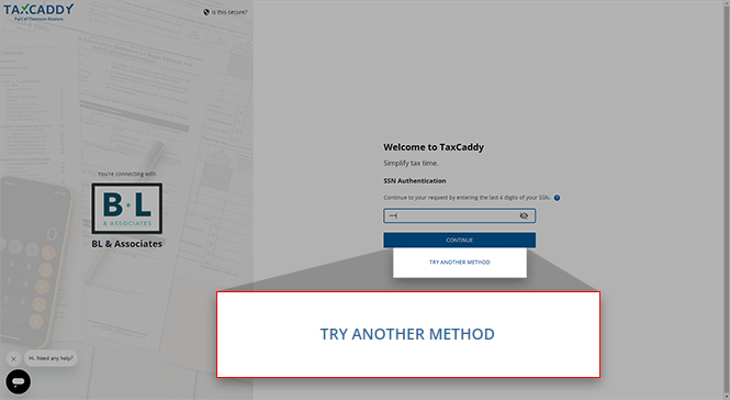 Try Another Method after incorrect SSN