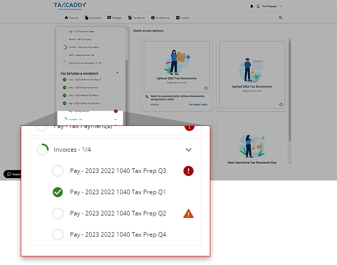 Invoices listed on Overview.png