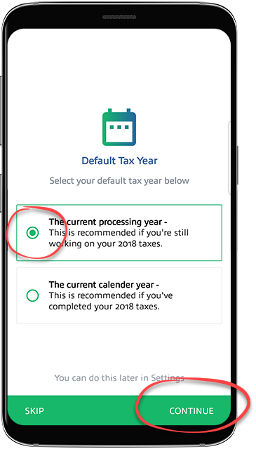Select Default Tax Year