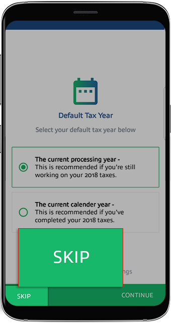 Skip Default Tax Year