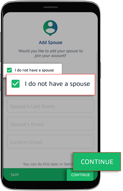 Indicate whether you have a spouse or not