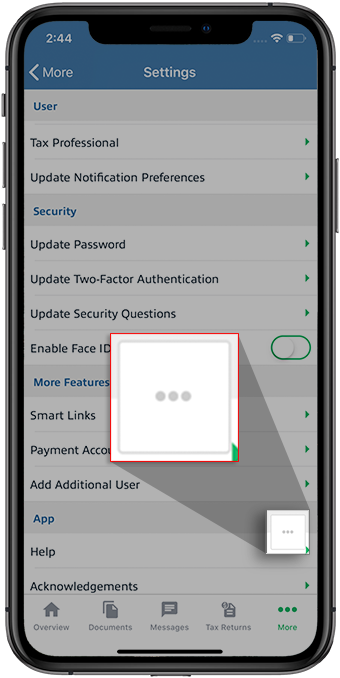 Tap the chat bubble icon to reopen the chat box