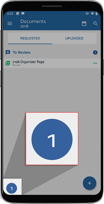 Chat Bubble alerting you of 1 new message