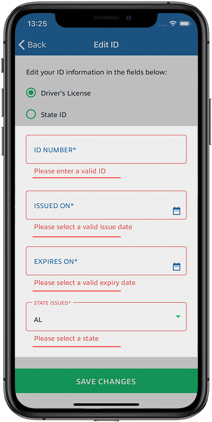 Confirming personal information – TaxCaddy