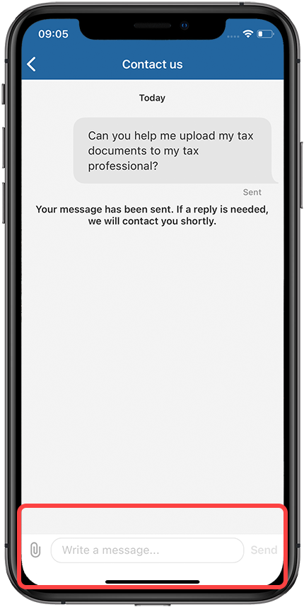 Message sent, awaiting reply