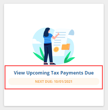 Tax Payments Quick Access tile