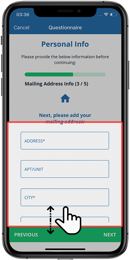 Enter Mailing Address