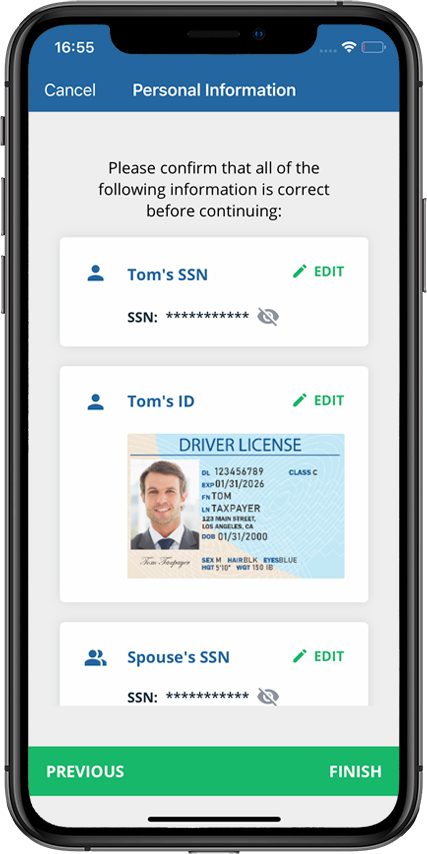 Personal Info Summary